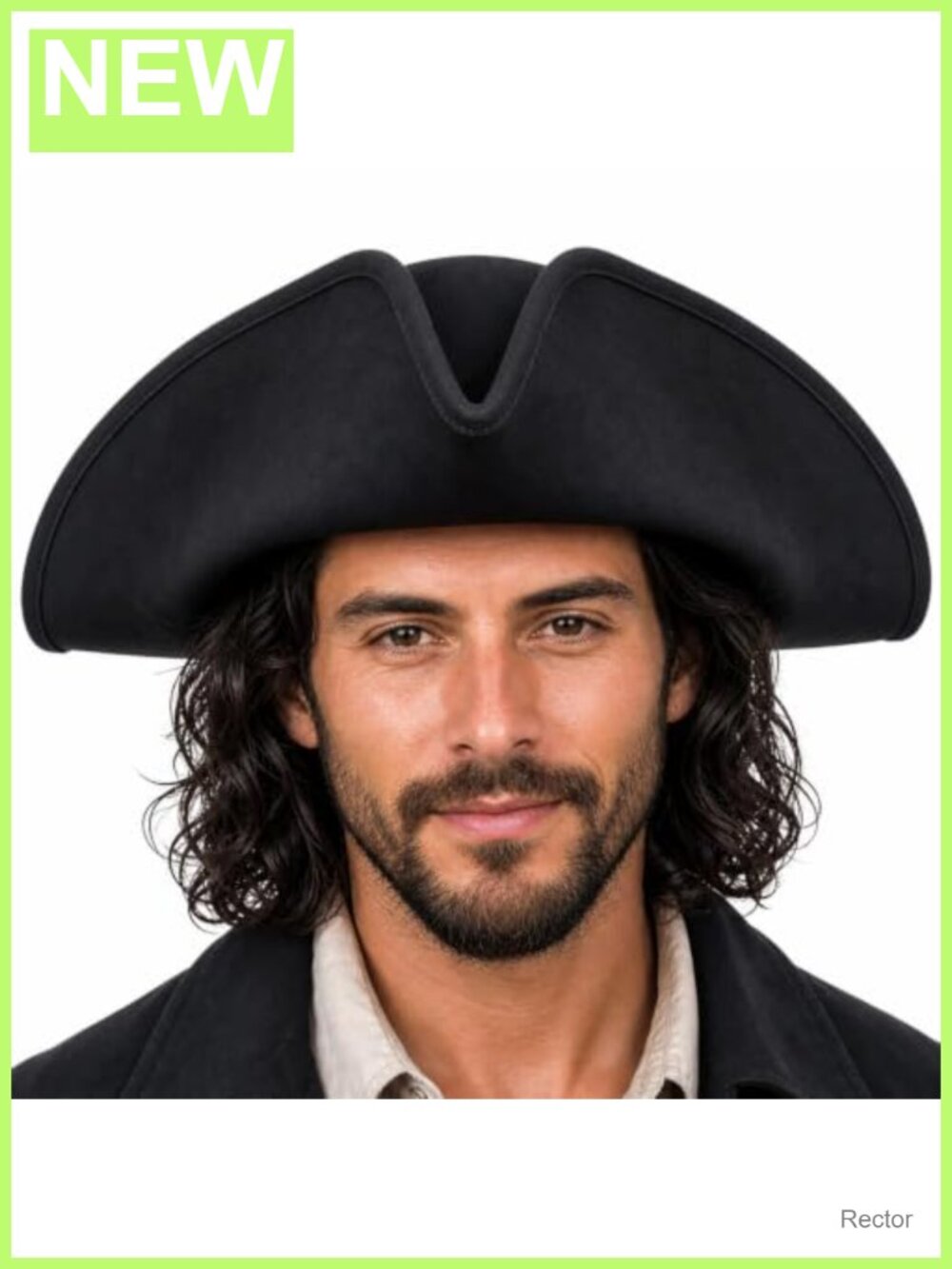 Adult Tricorn Pirate Hat Colonial Costume Accessory for Halloween